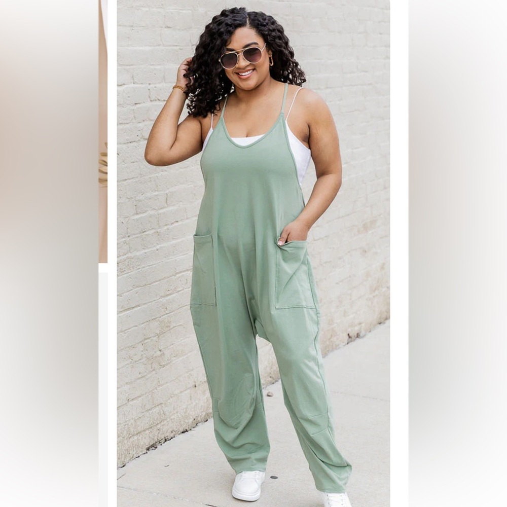 Pink Lily Sage Green Camisole
